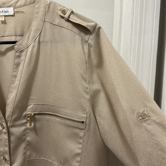 Calvin Klein zip pocket utility blouse - Picture 4 of 6